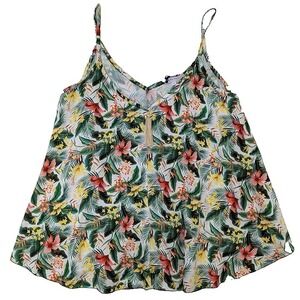 NEW Tempo Paris Cami Womens M Floral Boho Chic Island Core Tropical Resort Wear